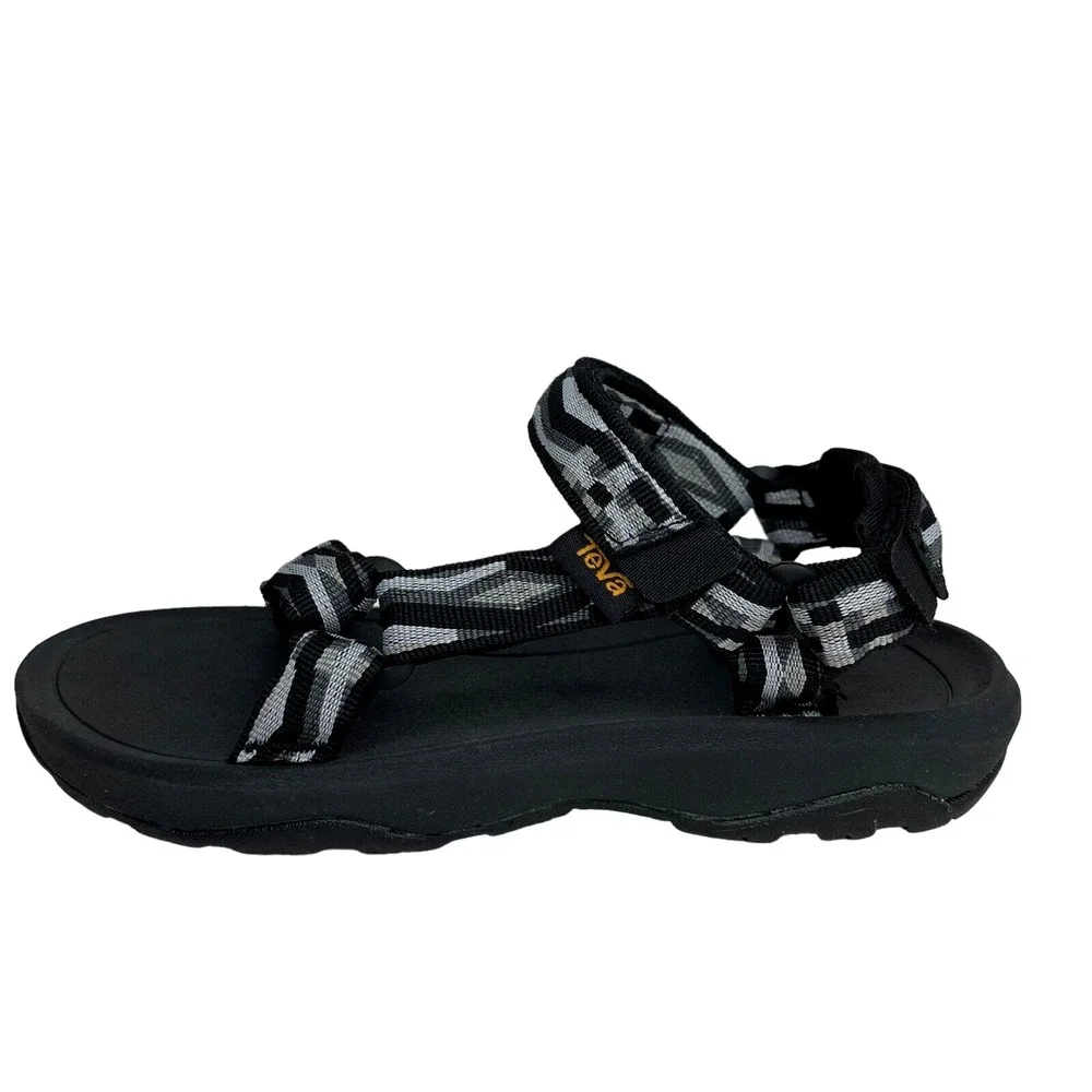 Teva Hurricane Youth Boys Sport Sandals Size 1 Black Lightweight Adjustab Straps